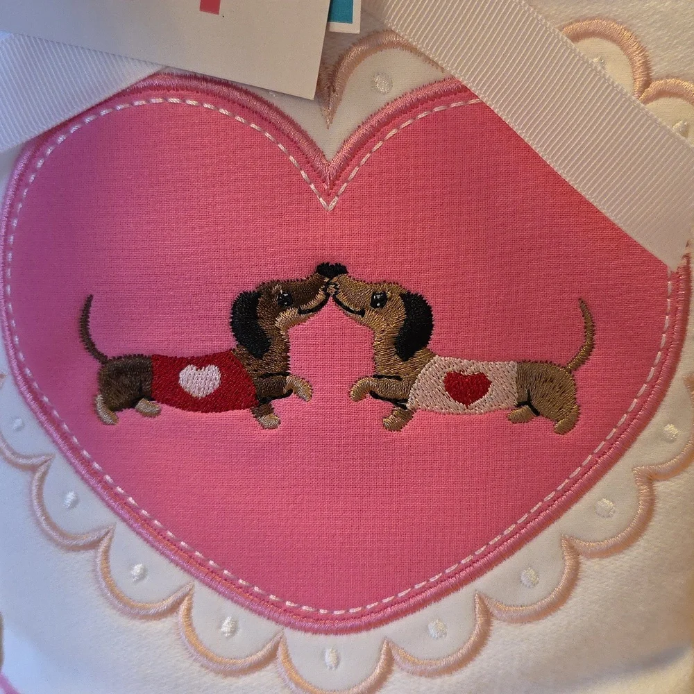 Daschund Valentine's Heart Hand Towel Set